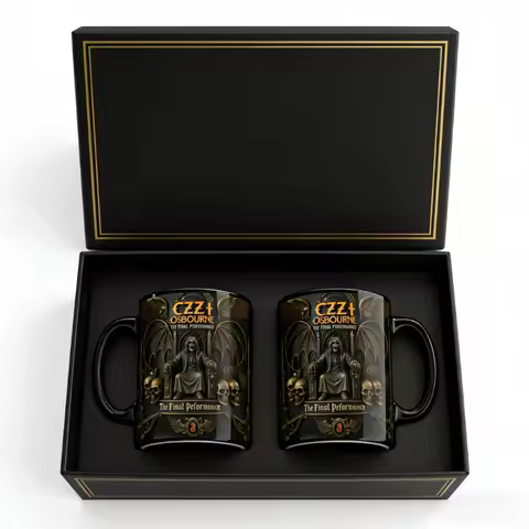 Ozzy Osborne Ceramic Coffee Mug, Rock Lover's Desktop Decoration, Beer, Whiskey, Memorial Cup for Ho
