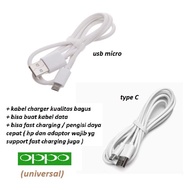 (white) Usb C & micro charger cable oppo a59 2016 a59s 2016 a59t 2016 (A1601) - oppo A59 5G (CPH2617