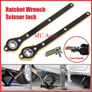 🔥Limited offer🔥 Car Scissor Jack Spanner Ratchet Wrench Tire Wheel Wrench Handle Repair Tool Sepana Jek Kereta Tools