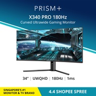 PRISM+ X340 PRO 34" 180Hz | 1ms HDR400 Curved Ultrawide WQHD [3440 x 1440] Adaptive-Sync Gaming Monitor