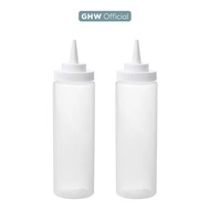 SWITZERLAND Transparent plastic press bottle size 330 ML, plastic oil container GR480