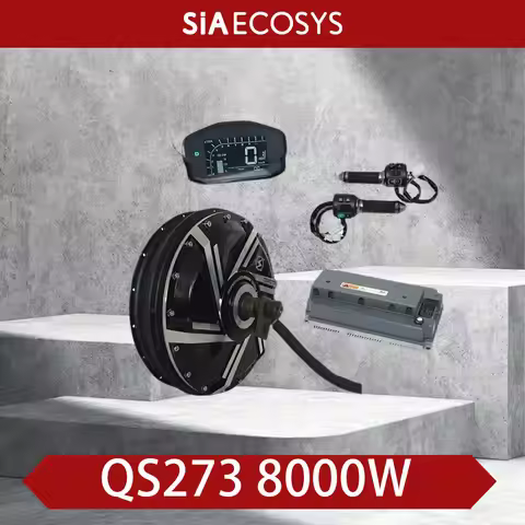 QSMOTOR QS273 8000W V4 72V E-Motorcycle Spoke Hub Motor 120kph High Speed with EM200-2 Controller Co