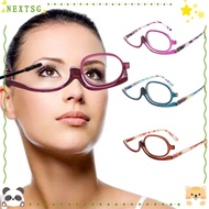 NEXTSG +1.50~+4.0 Diopter Rotating Makeup Reading Glasses Eyewear Woman Folding Magnifying Glasses