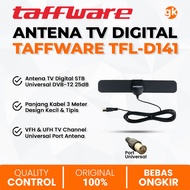 TAFFWARE TFL-D141 Antena TV Digital Indoor Outdoor DVB T2 High Gain Antenna Televisi Universal Mini