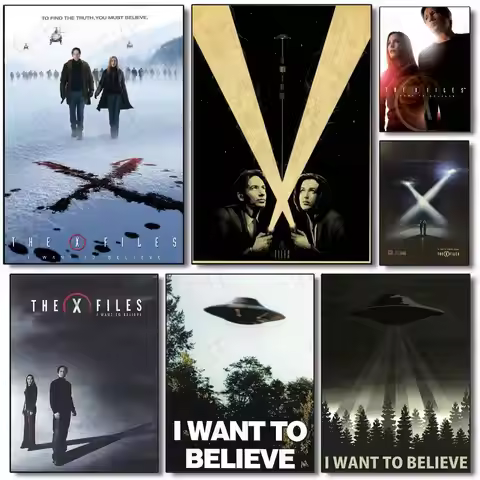 The X-Files I Want to Believe movie Poster HD art sticky wall waterproof home living room bedroom ba
