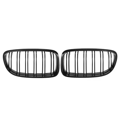 Car Grille Grill Front Kidney Glossy 2 Line Double Slat For BMW 3 Series E90 E91 2009 2010 2011 Car 