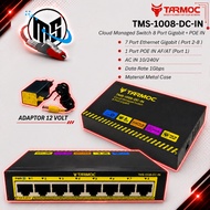 Tarmoc TMS-1008-DC-IN | Smart Switch Cloud Managed 8x Gigabit + POE IN AF/AT Metal Case Iron Casing