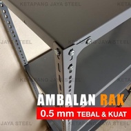 Ambalan rak besi siku lubang tebal 0.5mm