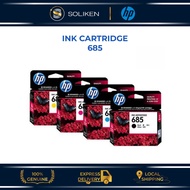 Ready Stock HP 685 HP685 Ink Cartridge Black CZ121AA/Cyan CZ122AA/Magenta CZ123AA/Yellow CZ124AA