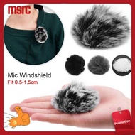 MSRC 1Pcs Elastic Microphone Windshield Wind Muff Fit 0.5-1.5cm Mic Furry Fur Durable Comfortable Microphones Cover For SONY RODE BOYA Lapel Lavalier Microphones