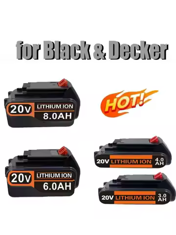 Replacement Lithium Battery For Black & Decker 20V Max Cordless Power Tool Battery Pack
