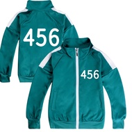 100-170cm Squid Zipper Jacket Game Coat Kids Winter Clothes 456 001 067 218 212 240 Birthday Christm