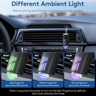 Car Air Freshener Diffuser, Smart Car Air Freshener with 3 Adjustable Light Modes, Rechargeable Arom