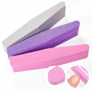 10pcs/ pack 100/180 Grit Nail Files Washable Double-Side Emery Board Nail Buffering Files Manicure T