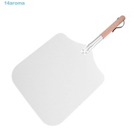 AROMA Pizza Shovel, Aluminium Alloy Professional Pizza Paddle, Multifunctional Extended Wooden Handl