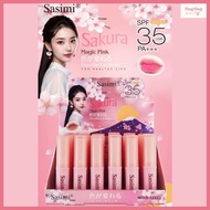 (S12222) Sasimi Sakura Magic Pink Discolor Lip Balm SPF35 PA+++ ลิปมันเปลี่ยนสี ลิปบาล์ม ซากุระ กันเ