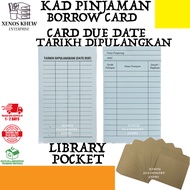 KAD PINJAMAN / LIBRARY CARD / KAD PULANG / CARD DATE DUE / LIBRARY POCKET (READY STOCK)