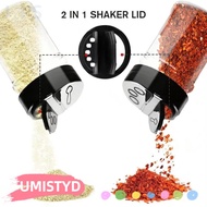 UMISTYDREAMUM9U Pepper Shaker, Portable Plastic Seasoning Jar, Simple 100/160/250ML Empty Condiment 