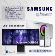 Samsung Odyssey OLED G8 Neo Quantum Processor Ultrawide 21:9 LS34BG850SEXXT QHD 3,440 x 1,440, DisplayHDR True Black 400, 0.1ms GTG,  HDMI 2.1,  175Hz, Curved 1800R.  Built In Smart Function - 3 Yrs Warranty