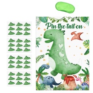 JJ* 1 Set Fun Party Game Creative Shower Parties Props Pin the Tail on the Dinosaur