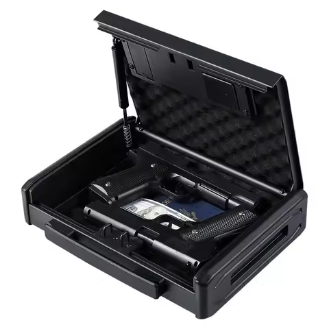 Gun Safe Box Hidden Portable Hand Gun Safe Fingerprint Biometric steel metal digital hand gun electr