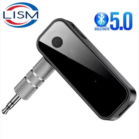 Bluetooth 5.0 Transmitter Receiver 2 In1 Jack Wireless Adapter 3.5mm Audio AUX Adapter For Car Audio