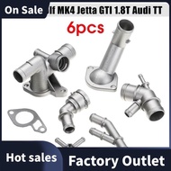 6Pcs Aluminium  Cooling Coolant Hose Connector Supercharger Pipe for MK4 Golf  GLI TT 1J0121087E