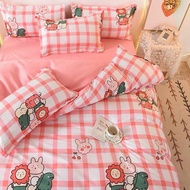 Set of 4 Piece Premium Imported Poly Bedding Set_EXTREMELY BEAUTIFUL PINK GIVEN THANK GIRLS MODEL