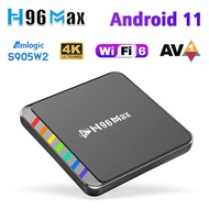 H96 Max W2 Smart TV Box Android 11.0 Bluetooth 5.0 WIFI6 AV1 Quad Core WIFI6 4K Set Top Box Media Player TV Box TV Receivers
