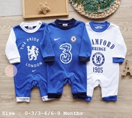 Chelsea ชุดทีมบอลเชลซี หมียาวเด็กแรกเกิด-9เดือน เสื้อผ้าเด็กอ่อน ชุดกีฬาเด็ก เสื้อแขนยาวเด็ก ชุดทีมฟ