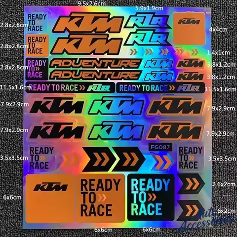 Motorcycle helmet Body Reflective Decals Motor decoration Sticker For KTM Duke 125 200 390 RC125 RC2