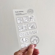 Frank Adulting - Transparent Sticker Sheet by September Spring