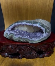 紫水晶瑪瑙洞連座（有方解石共生）