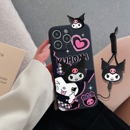 For Huawei Y5 2018 Y5 Prime Y5P Y6P Y6 2018 Y6 2018 Y5 Lite 2018 Prime 2018 Y6 2019 Y6 Pro 2019 Y6S Cute Kulomi Phone Case Soft Cover Cute TPU Case with Holder Stand Lanyard