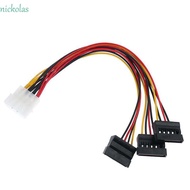 NICKOLAS SATA Power Cable Converter SATA PSU Cable SATA Male To 3 Female 1 To 3 Extension Cable Male to Female Power Extension Cable