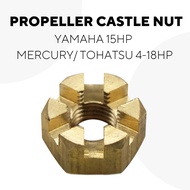 YAMAHA PROPELLER CASTLE NUT 15HP TOHATSU MERCURY 4HP 5HP 6HP 8HP 15HP 18HP 369-6412-0 90171-10M01