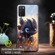 HP [GM35] Softcase Glossy Samsung A02S | A03S Protective Mica Case Shiny Glass Rubber Silicone Green
