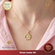 8K Gold Pendant Daisy Clover Medium Series A Variation - Supermase