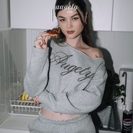 Augety Studio, COSIE CROPPED Swearter Long Sleeve Crochet Sweater