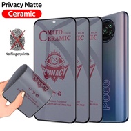 Matte Tempered Glass Privacy/Spy Protectors for XIAOMI REDMI POCO X3 M3 8A 9A 9C 9T 10 NOTE 7 NOTE 8 PRO NOTE 9 PRO NOTE 10 PRO 4G/5G NOTE 11 PRO Anti-spy Film