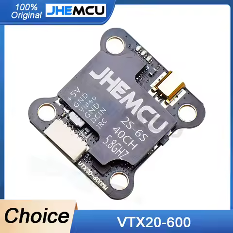 JHEMCU VTX20-600 5.8GHz 40CH FPV Transmitter Adjustable Power 25-600mW with PitMode for RC FPV Racin