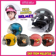 Helmet Motorcycle for Children Half Surface Safety Helmet for Kids Cartoon Design/helmet motor budak/helmet kanak-kanak