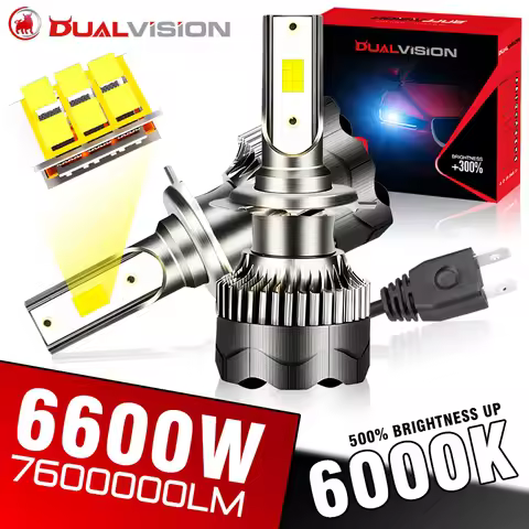Dualvision H4 LED Lights 6600W 4K3 6K 8K CSP H7 H11 H1 H8 H9 H3 880 881 H27 9007 9008 H13 9005 9006 