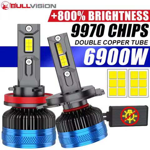 K5C H7 LED Canbus H11 H1 H4 6900W HB3 9005 HB4 9006 H8 9012 HIR2 LED Car Headlight Bulbs Auto Lamp P