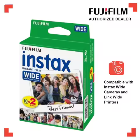 20 Sheets Fujiflm Instax Wide Film Instant White Edge Films Photo Paper For Fuji Instant WIDE 400 30