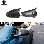For 2014-19 BMW F87 M2C F80 M3 F82 F83 M4 Competition Full Carbon Fiber RearView Mirror Cover Side D