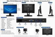 Monitor HP ProDisplay P221 LED 21.5"inch Widescreen Resolution 1920 x 1080 used