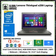 Lenovo Thinkpad x250 Laptop  Intel Core i3-5th Gen | 4GB DDR3 Ram | 120GB SSD | WiFi | Webcam | Wind