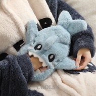 COOLSY 3-In-1 Hot Water Bottle Belt, 1 Litre Warm Hot Water Bottle With Fluffy Animal Cover, Shark H