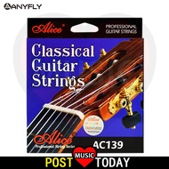 High Quality  Alice AC139-N Titanium Nylon Guitar Strings 6pcs/set Normal Tension And Hard